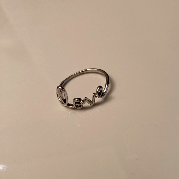 Silver love ring - Picture 2 of 3